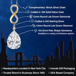 Pendant in 925 Sterling Silver and 10K Yellow Gold