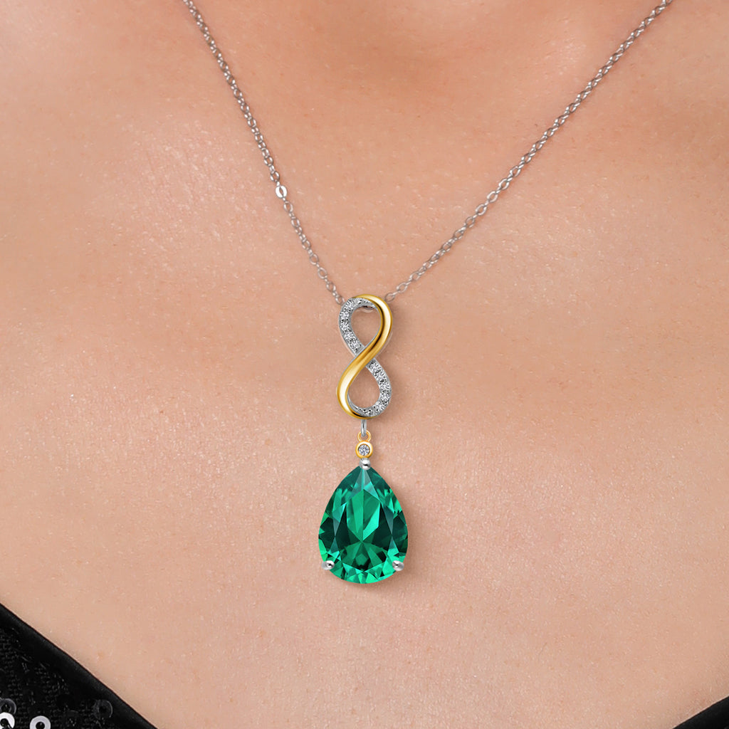 Pendant in 925 Sterling Silver and 10K Yellow Gold