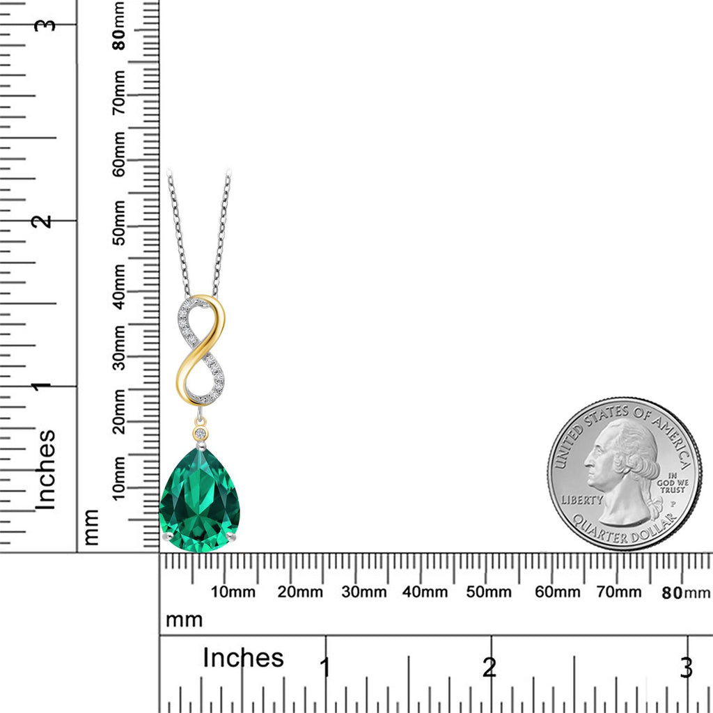 Pendant in 925 Sterling Silver and 10K Yellow Gold