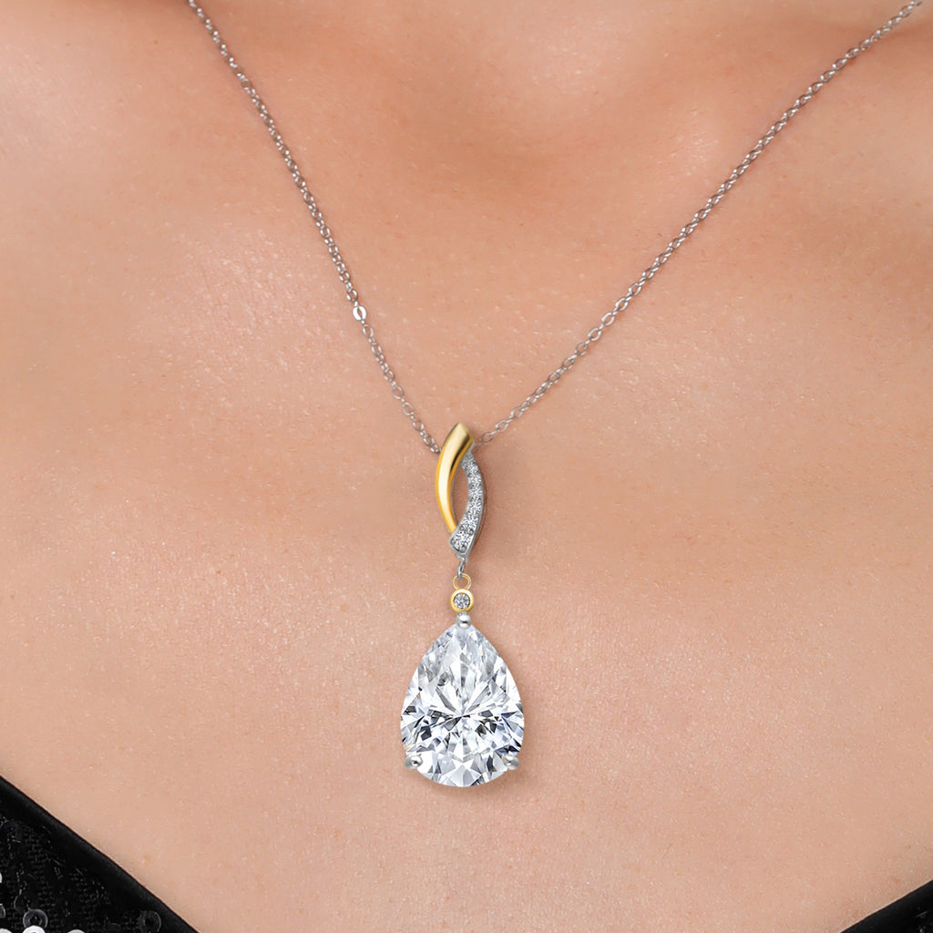 Pendant in 925 Sterling Silver and 10K Yellow Gold