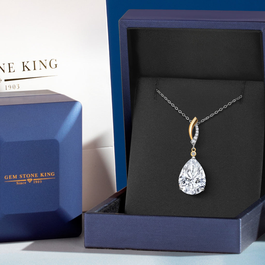 Pendant in 925 Sterling Silver and 10K Yellow Gold