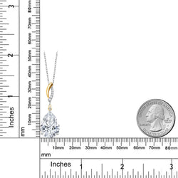 Pendant in 925 Sterling Silver and 10K Yellow Gold
