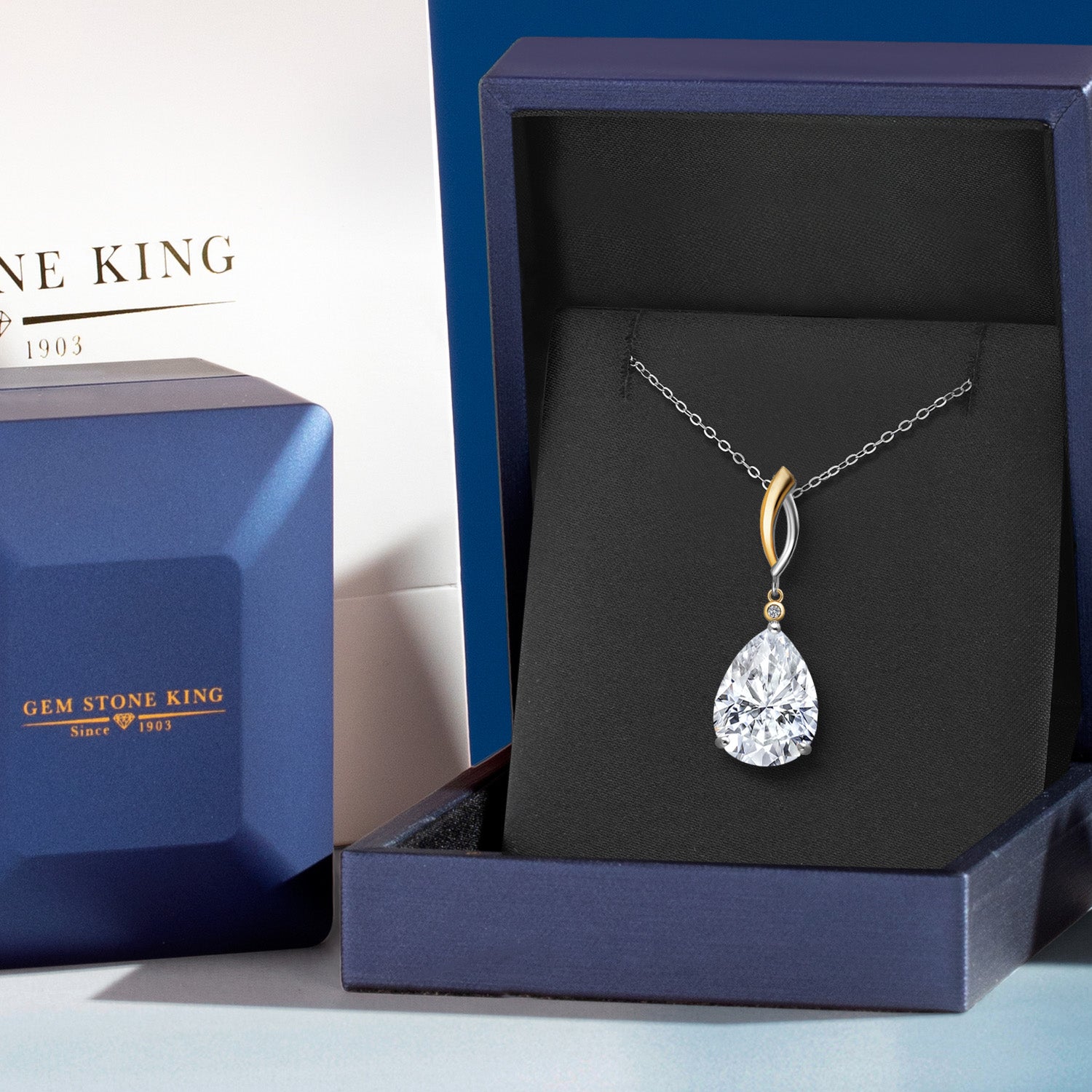Pendant in 925 Sterling Silver and 10K Yellow Gold