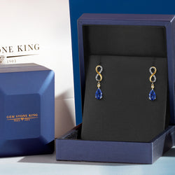 Earrings in 925 Sterling Silver and 10K Yellow Gold