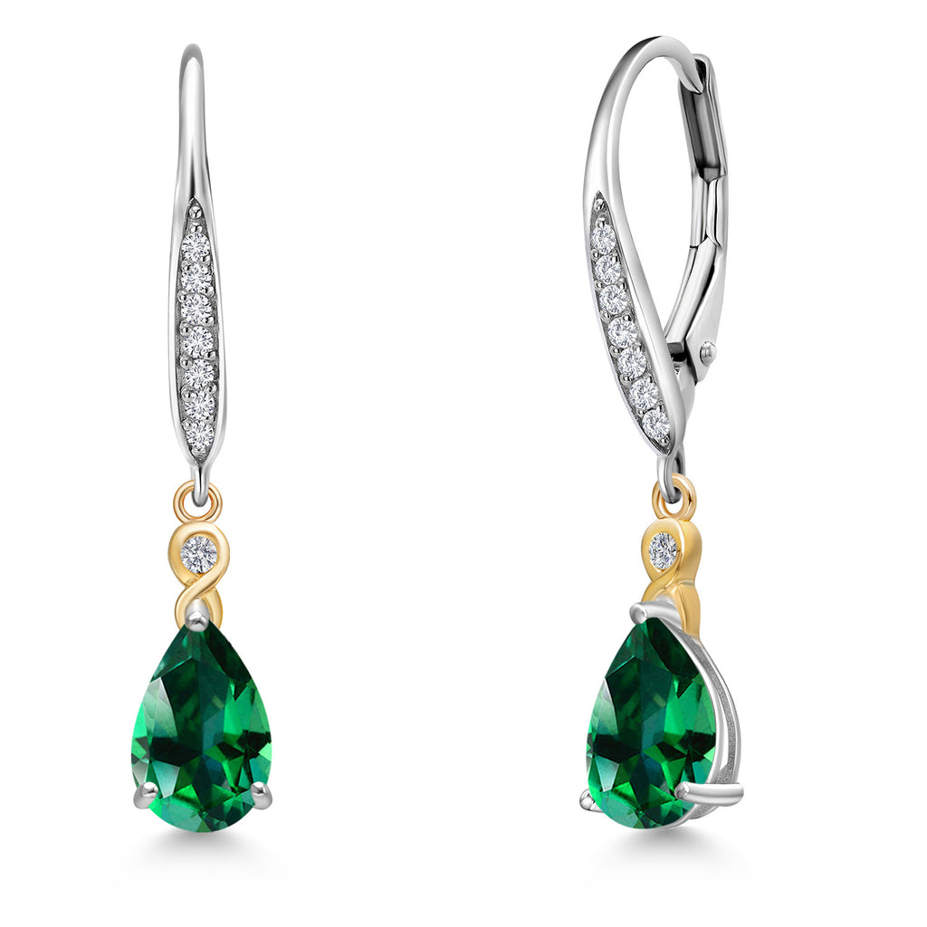 Rainforest Topaz - November_Earrings in 925 Sterling Silver and 10K Yellow Gold