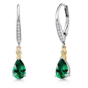 Rainforest Topaz - November_Earrings in 925 Sterling Silver and 10K Yellow Gold