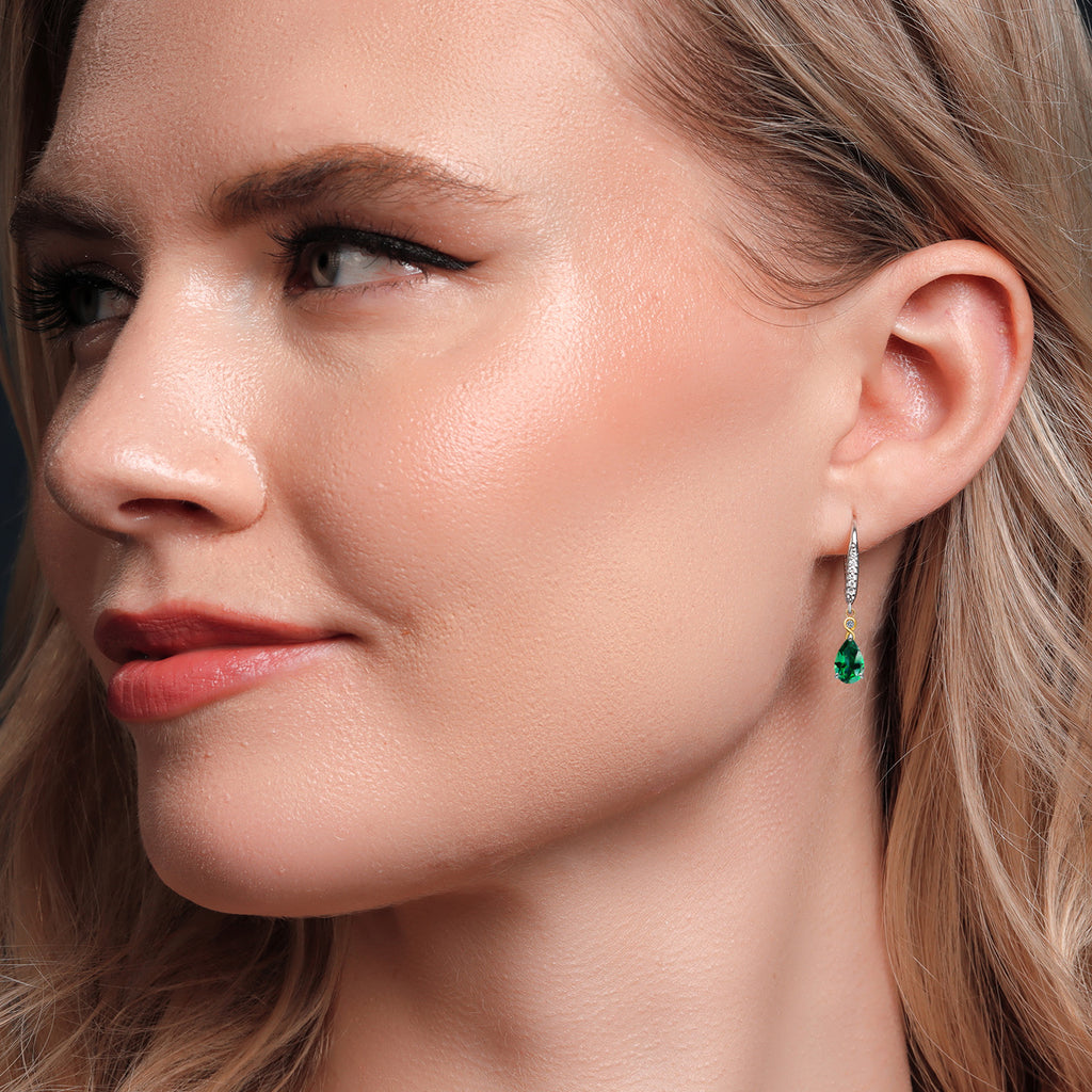 Rainforest Topaz - November_Earrings in 925 Sterling Silver and 10K Yellow Gold