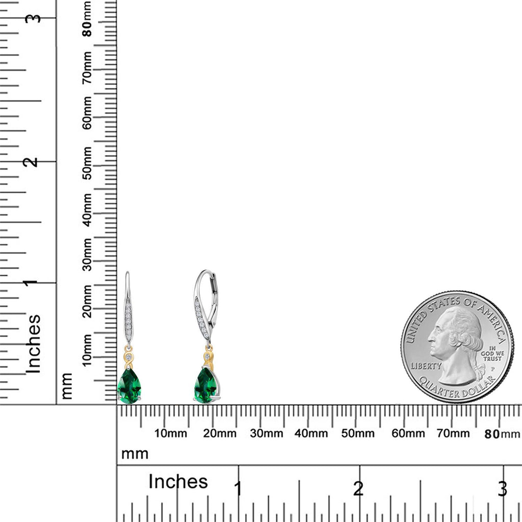 Rainforest Topaz - November_Earrings in 925 Sterling Silver and 10K Yellow Gold