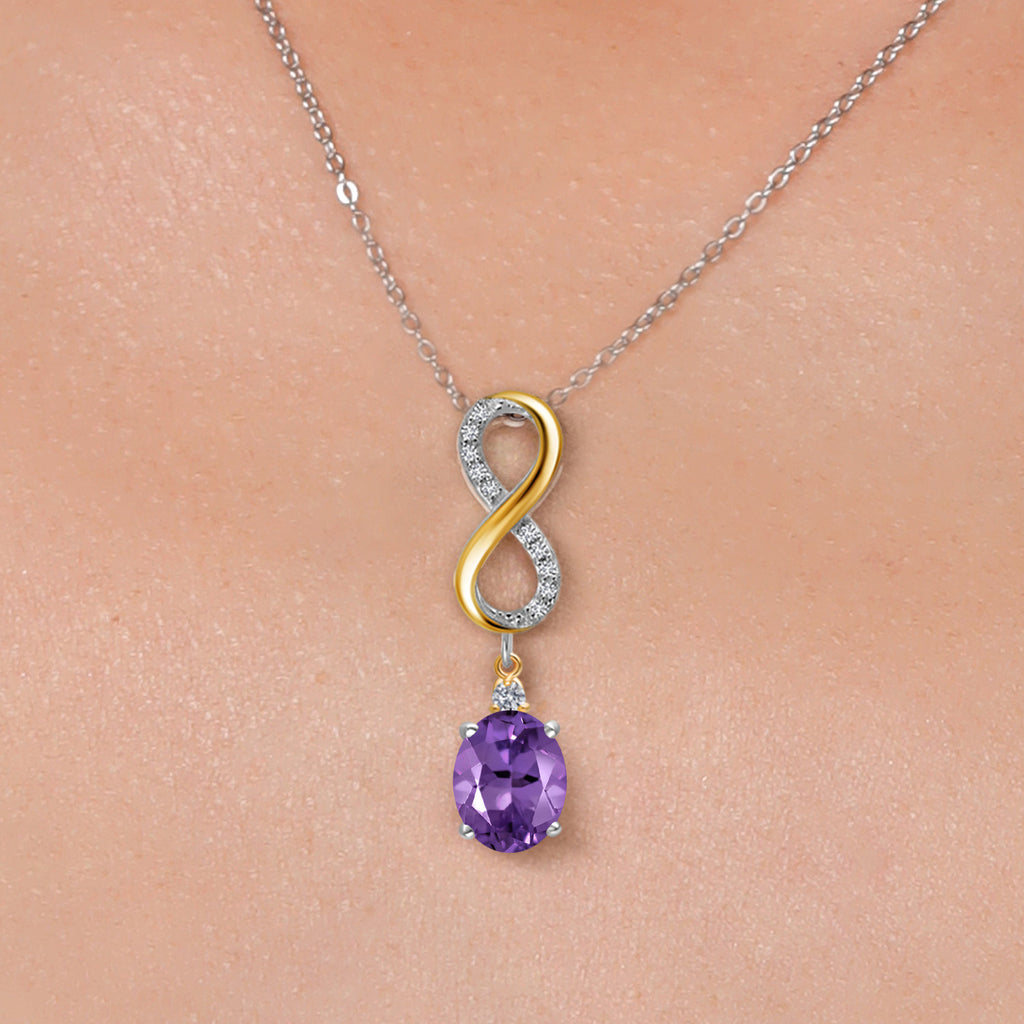 Amethyst - February_Pendant in 925 Sterling Silver