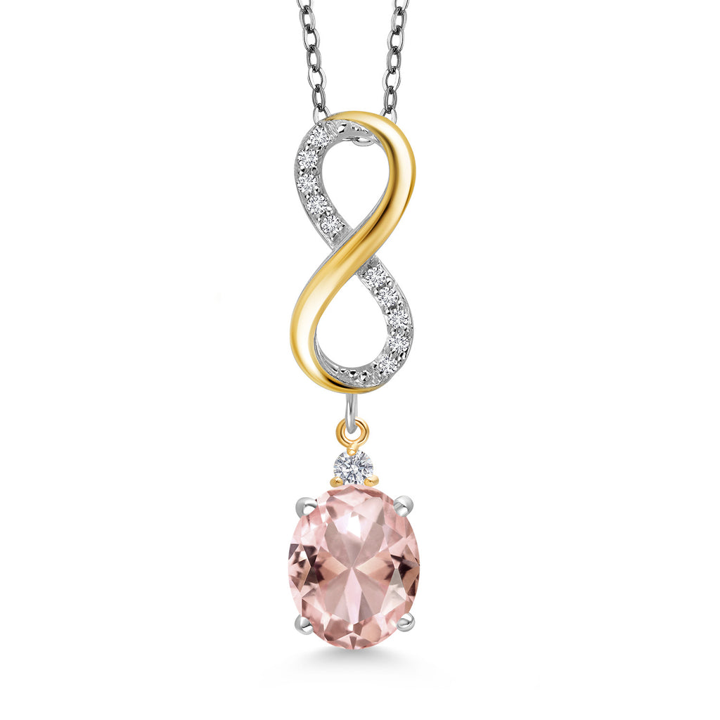 Nano Morganite - October_Pendant in 925 Sterling Silver