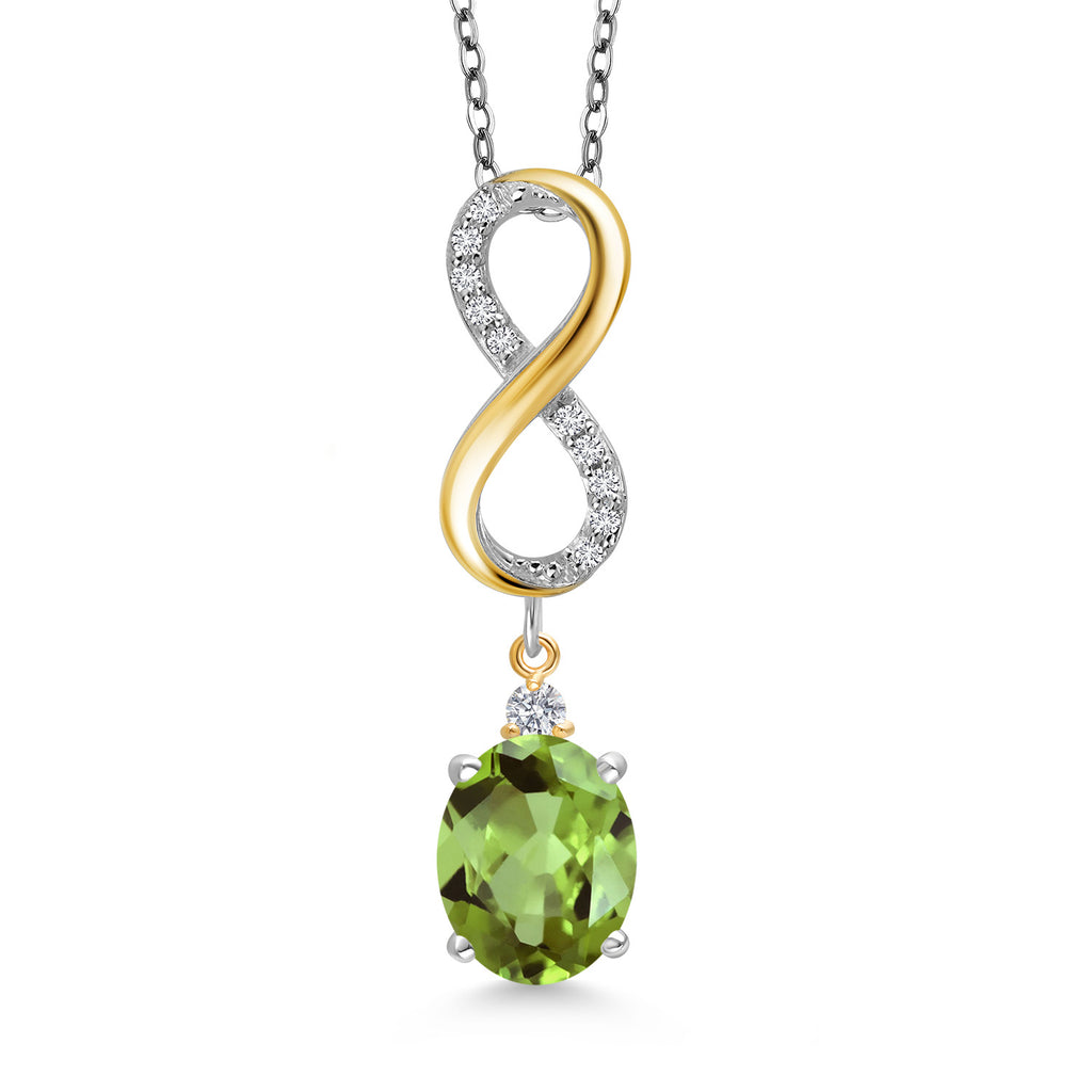 Peridot - August_Pendant in 925 Sterling Silver