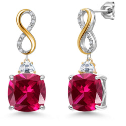 Earrings in 925 Sterling Silver and 10K Yellow Gold
