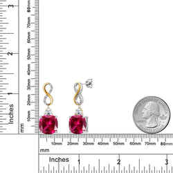 Earrings in 925 Sterling Silver and 10K Yellow Gold