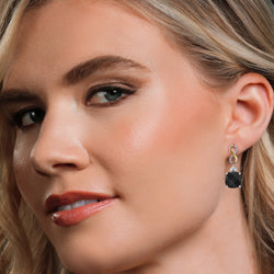 Earrings in 925 Sterling Silver and 10K Yellow Gold