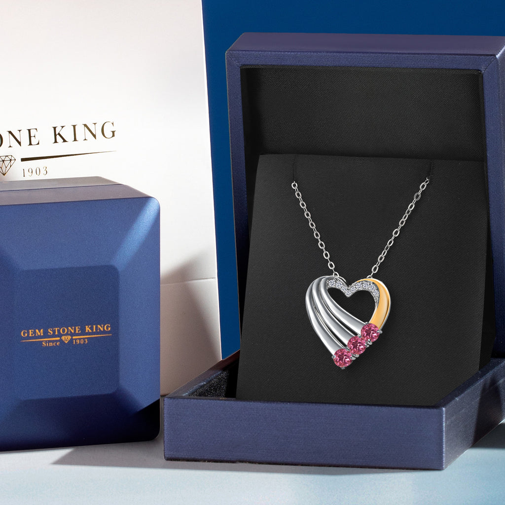 Pendant in 925 Sterling Silver and 10K Yellow Gold