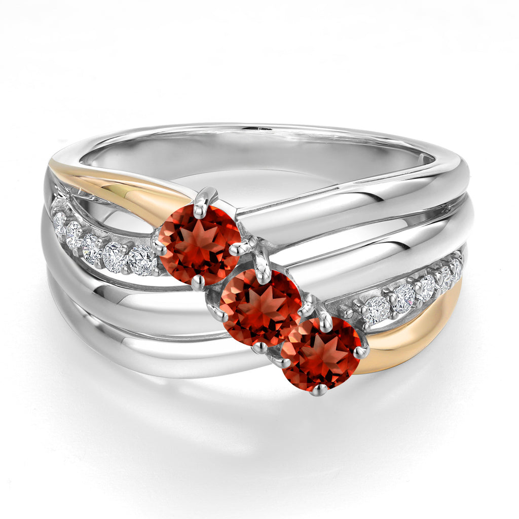 Ring in 925 Sterling Silver and 10K Yellow Gold