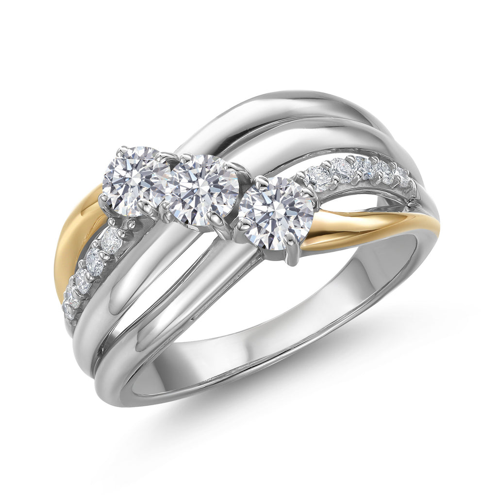 9_Ring in 925 Sterling Silver and 10K Yellow Gold
