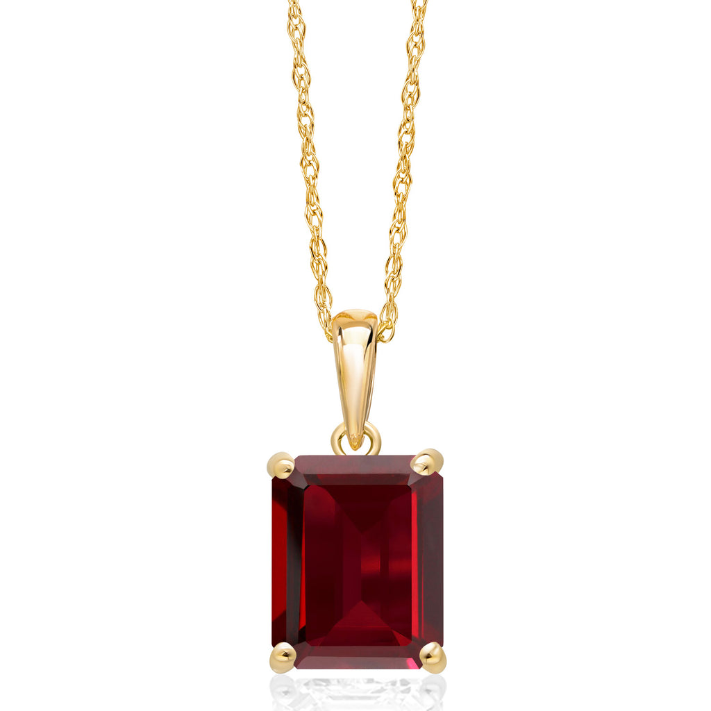 Garnet - January_Pendant in 14K Yellow Gold