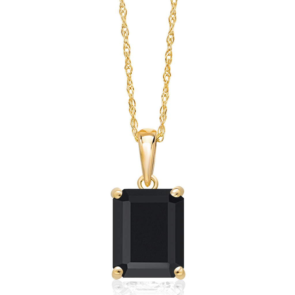 Onyx - December_Pendant in 14K Yellow Gold