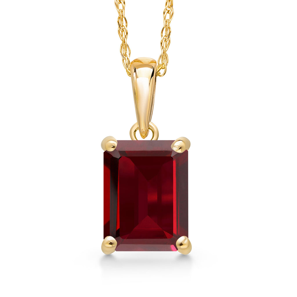 Garnet - January_Pendant in 14K Yellow Gold