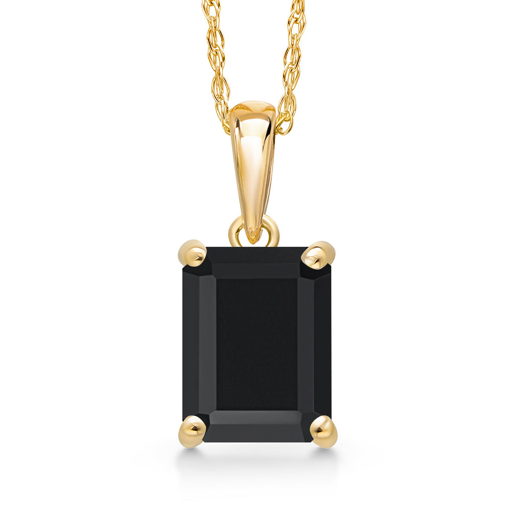 Onyx - December_Pendant in 14K Yellow Gold