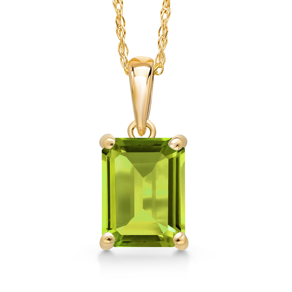 Peridot - August_Pendant in 14K Yellow Gold