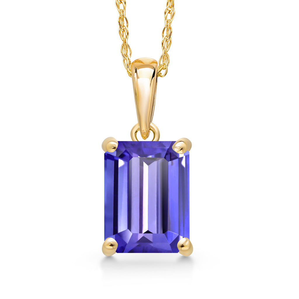Tanzanite - December_Pendant in 14K Yellow Gold