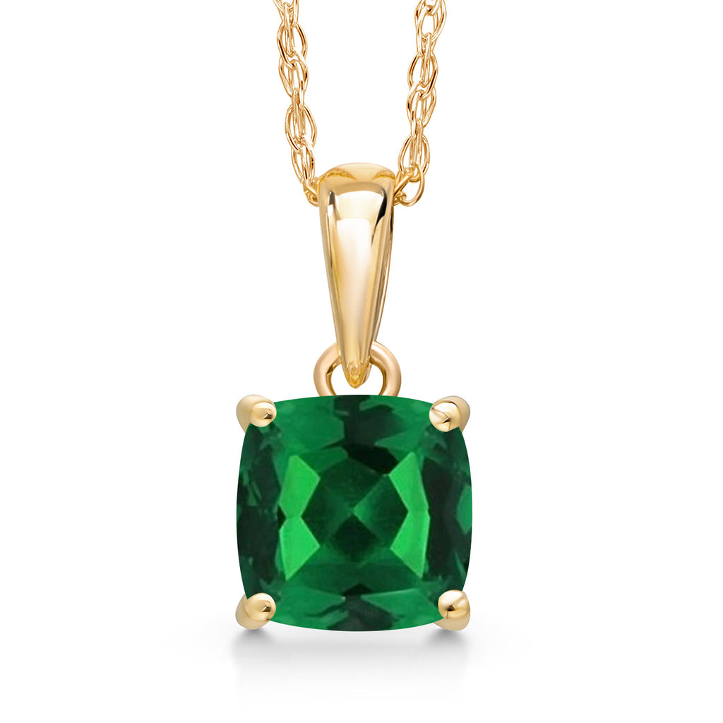 Nano Emerald - May_Pendant in 14K Yellow Gold