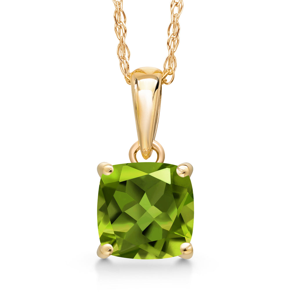 Peridot - August_Pendant in 14K Yellow Gold
