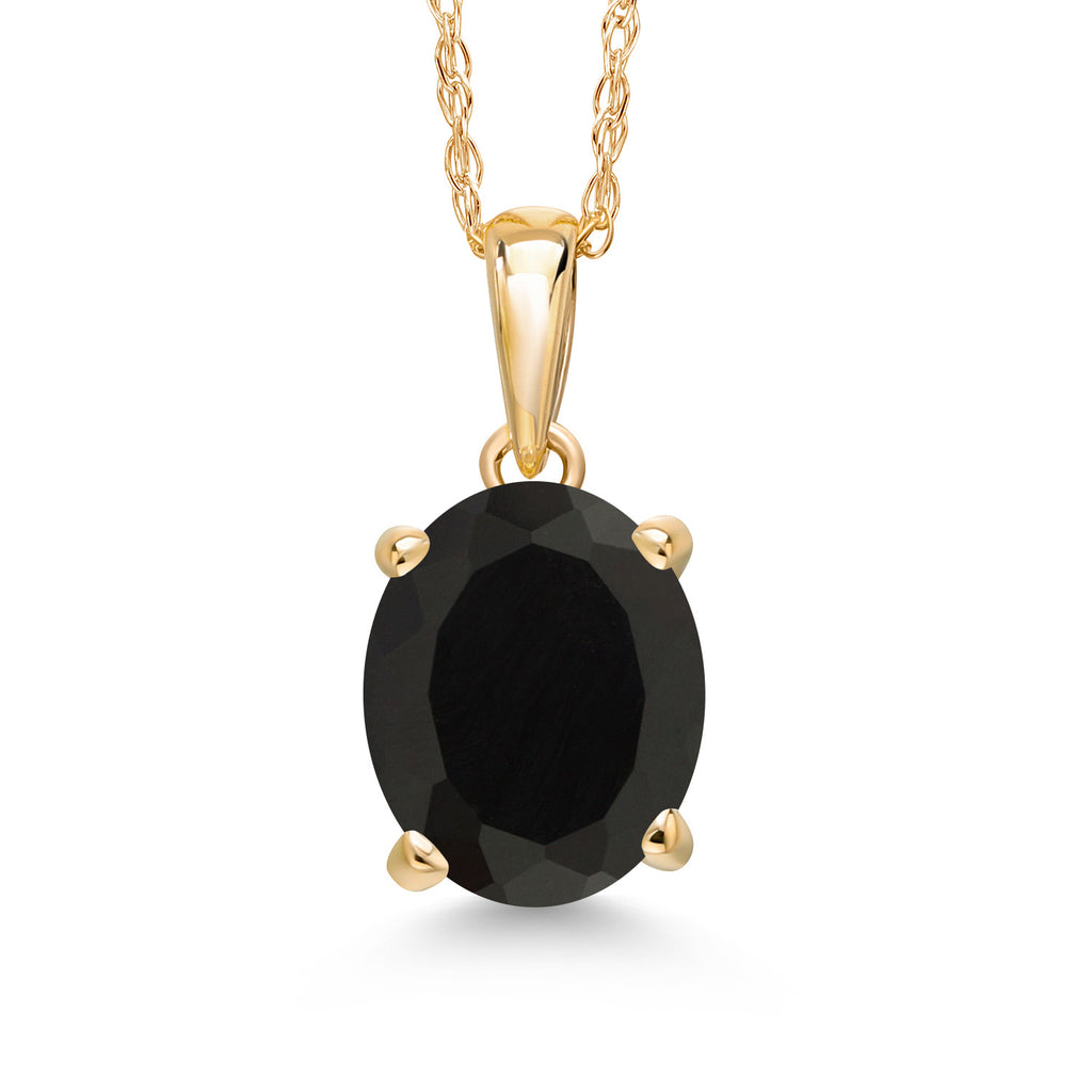 Onyx - December_Pendant in 14K Yellow Gold