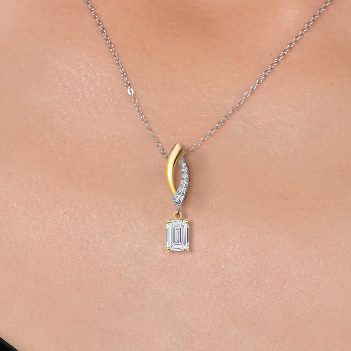Pendant in 925 Sterling Silver and 10K Yellow Gold