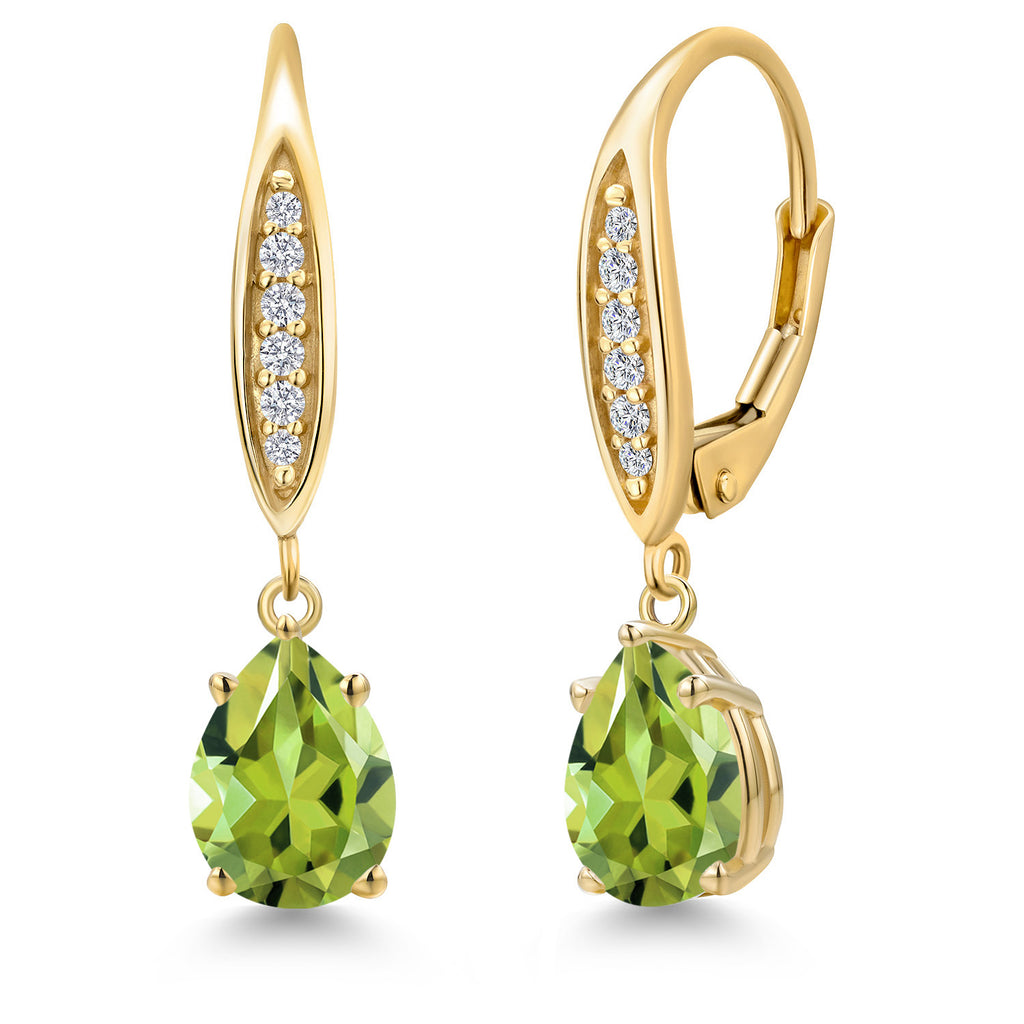 Peridot - August_Earrings in 10K Yellow Gold