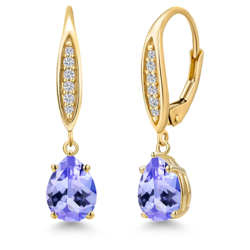 Tanzanite - December_Earrings in 10K Yellow Gold