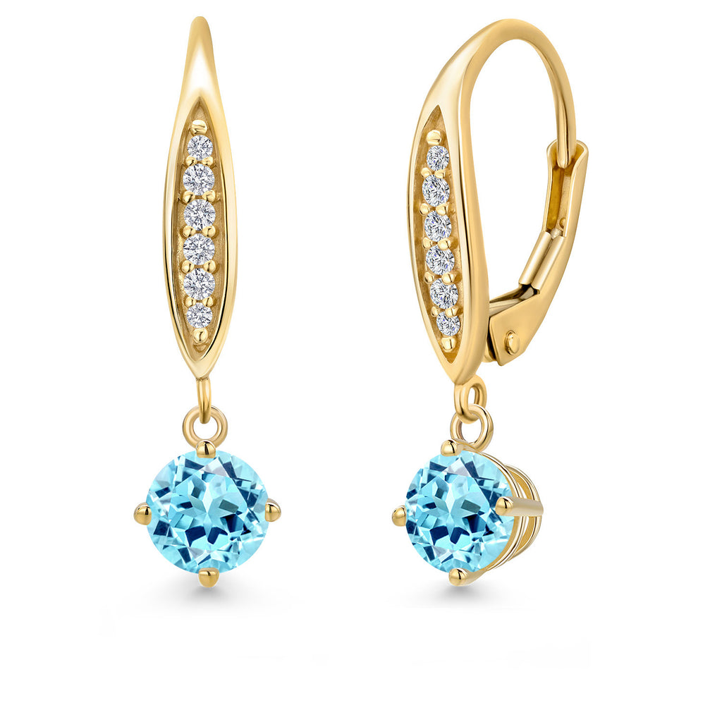 Apatite_Earrings in 10K Yellow Gold