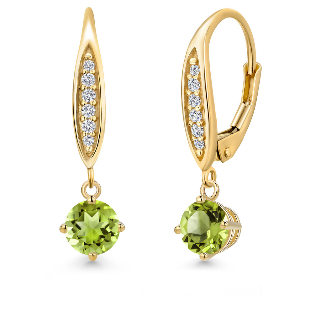 Peridot - August_Earrings in 10K Yellow Gold
