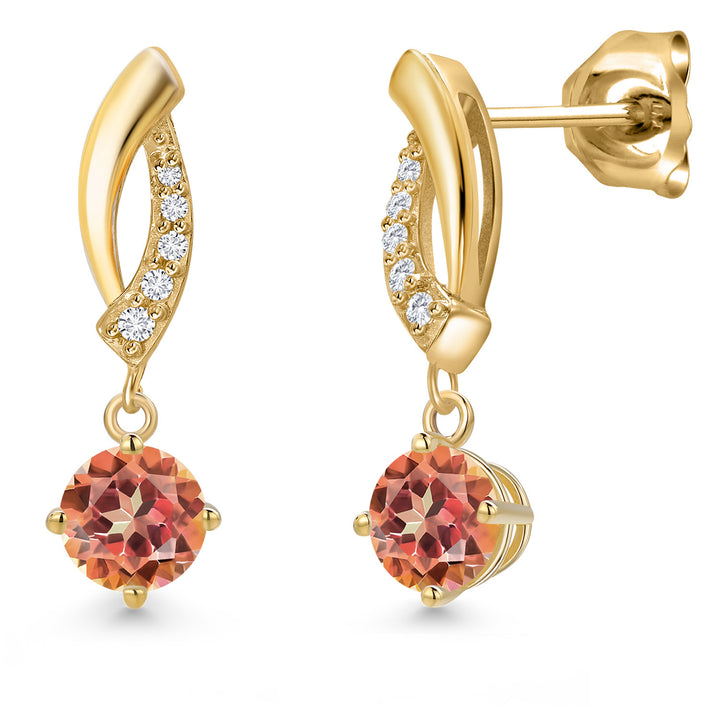 Ecstasy Mystic Topaz_Earrings in 10K Yellow Gold