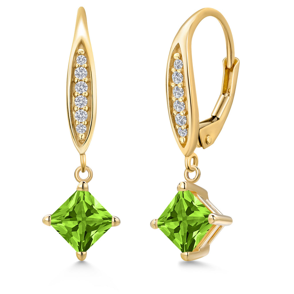 Peridot - August_Earrings in 10K Yellow Gold