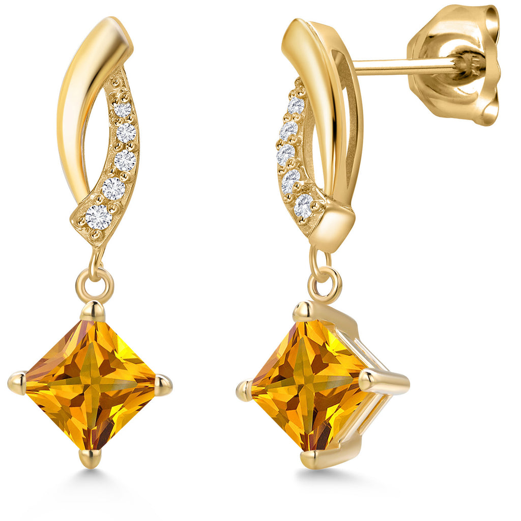 Citrine - November_Earrings in 10K Yellow Gold