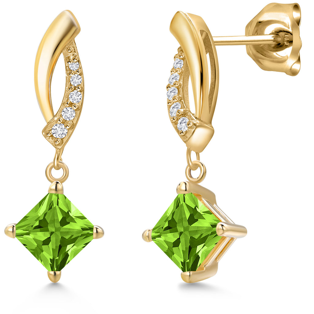 Peridot - August_Earrings in 10K Yellow Gold