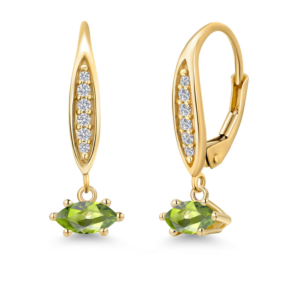 Peridot - August_Earrings in 10K Yellow Gold