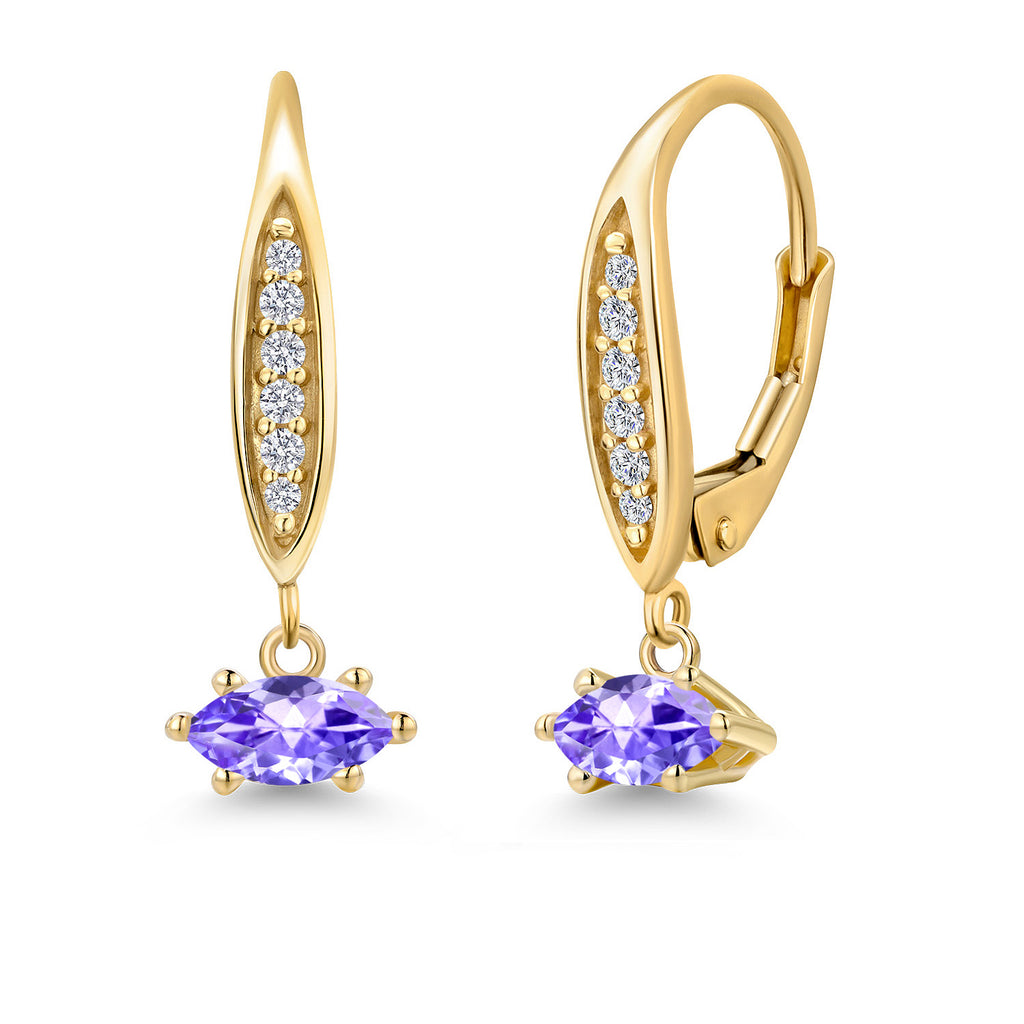 Tanzanite - December_Earrings in 10K Yellow Gold