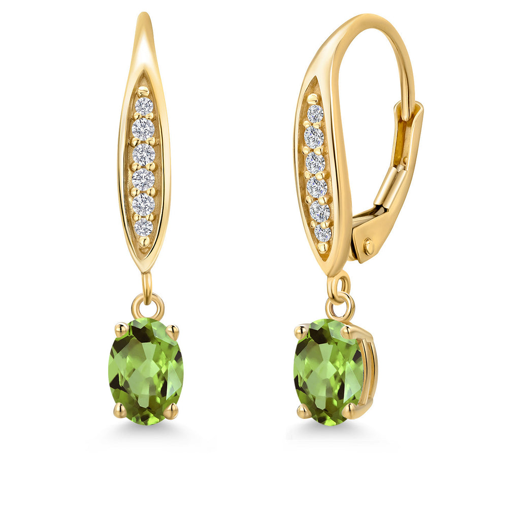 Peridot - August_Earrings in 10K Yellow Gold