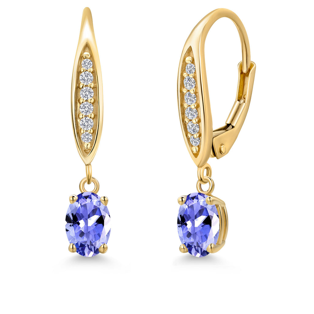 Tanzanite - December_Earrings in 10K Yellow Gold