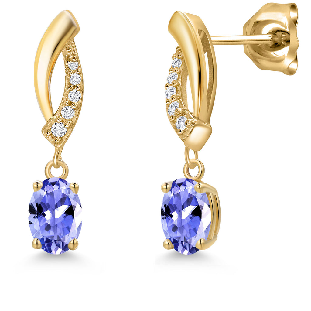 Tanzanite - December_Earrings in 10K Yellow Gold