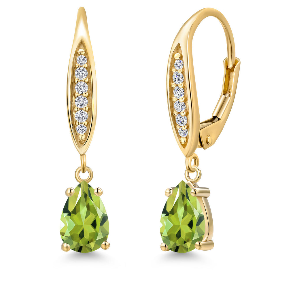 Peridot - August_Earrings in 10K Yellow Gold