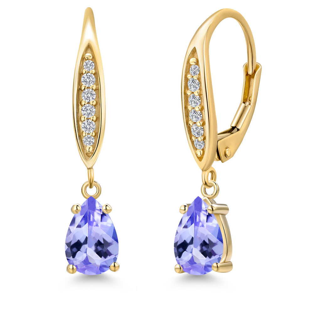 Tanzanite - December_Earrings in 10K Yellow Gold