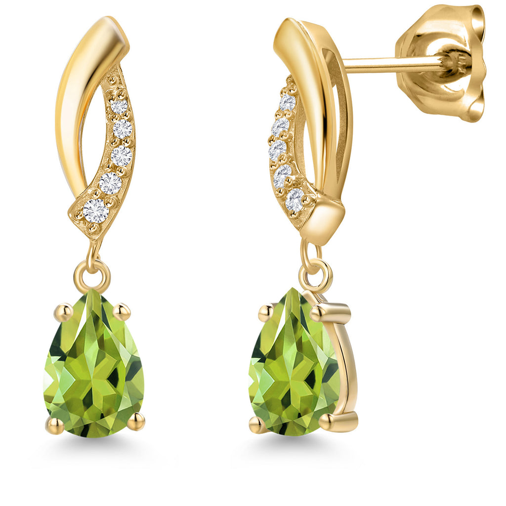 Peridot - August_Earrings in 10K Yellow Gold