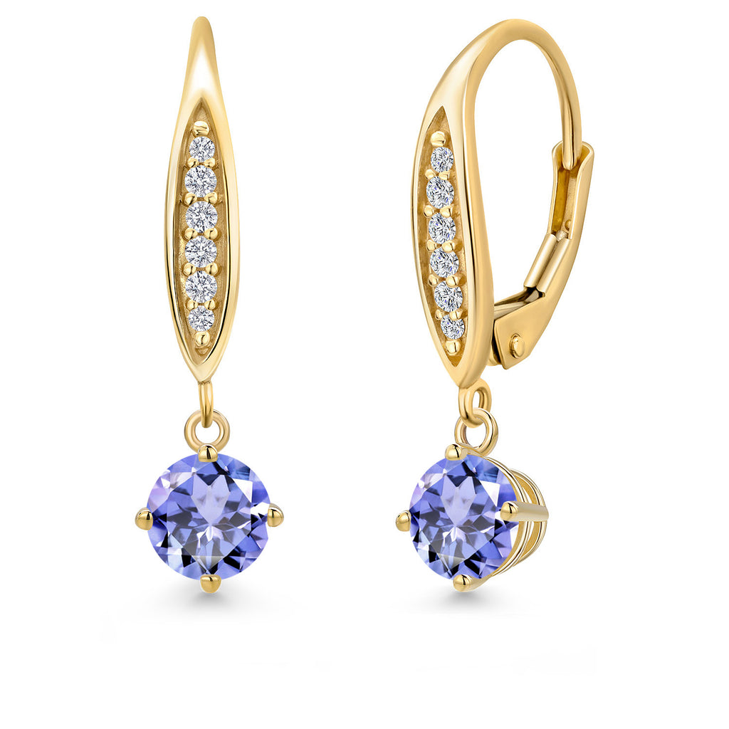 Tanzanite - December_Earrings in 10K Yellow Gold