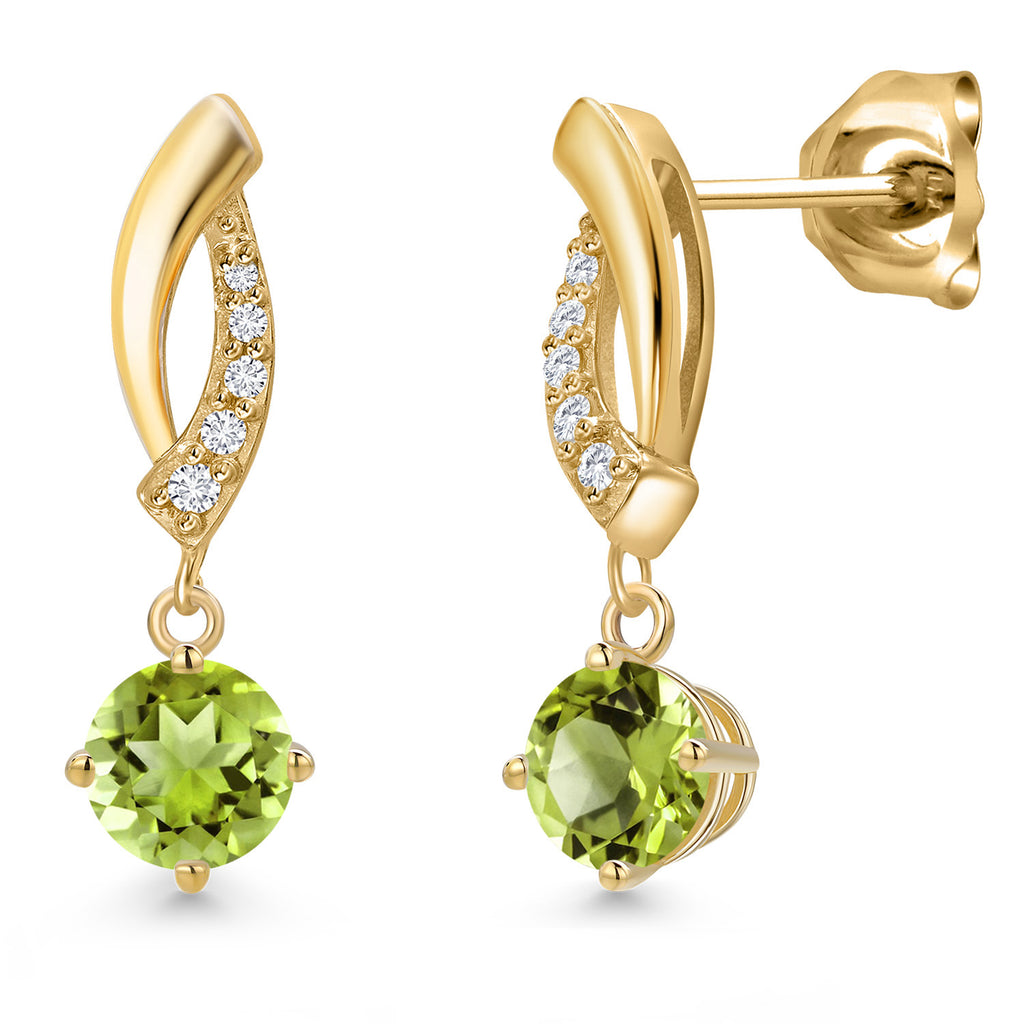 Peridot - August_Earrings in 10K Yellow Gold