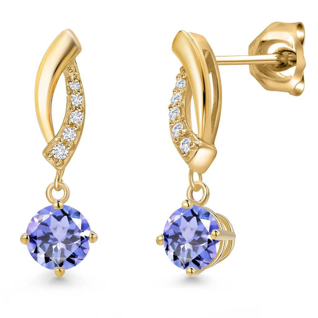 Tanzanite - December_Earrings in 10K Yellow Gold